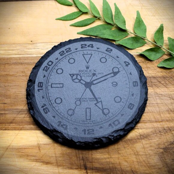 Rolex Explorer II 216570 White Dial Slate Coasters Set of 4 Polar Explorer - Picture 7 of 9